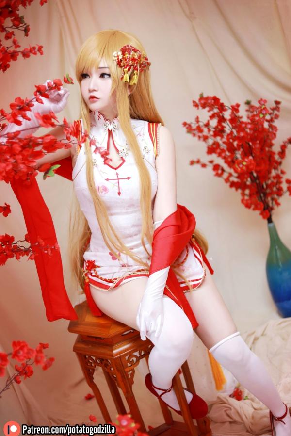    Potato-Godzilla-Asuna-Yuuki-旗袍第27张图片