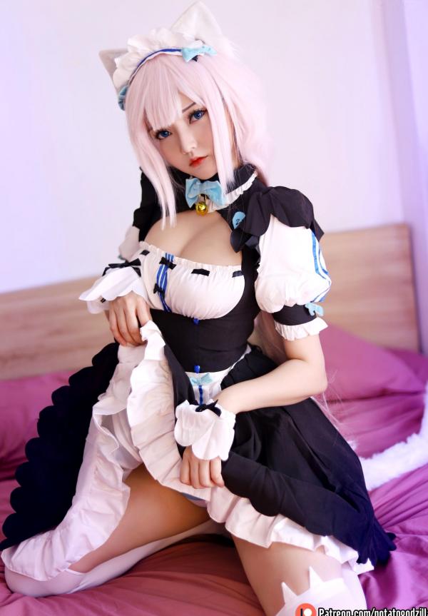    Potato-Godzilla-Vanilla：香草猫娘女仆Cosplay，二次元动漫角色，甜美性感诱惑写真第1张图片