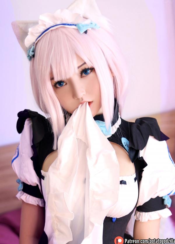    Potato-Godzilla-Vanilla：香草猫娘女仆Cosplay，二次元动漫角色，甜美性感诱惑写真第3张图片