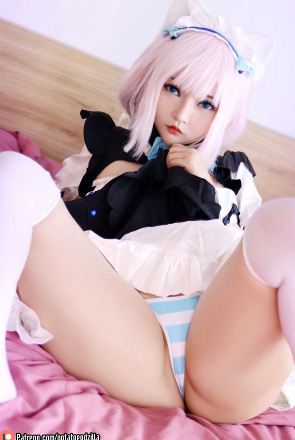    Potato-Godzilla-Vanilla：香草猫娘女仆Cosplay，二次元动漫角色，甜美性感诱惑写真第7张图片