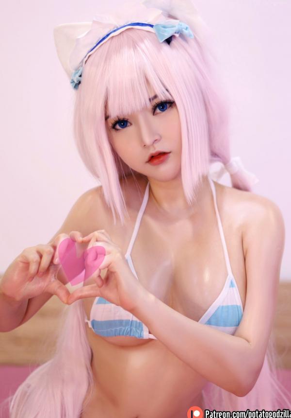    Potato-Godzilla-Vanilla：香草猫娘女仆Cosplay，二次元动漫角色，甜美性感诱惑写真第17张图片