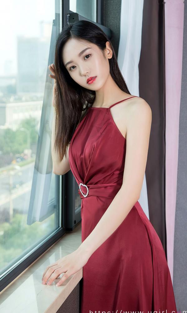    UGirlsApp尤果圈爱尤物-2839-倩倩-《平淡也温暖》-气质御女暗红色绸缎长裙私房美拍 (2024.05.01)第7张图片