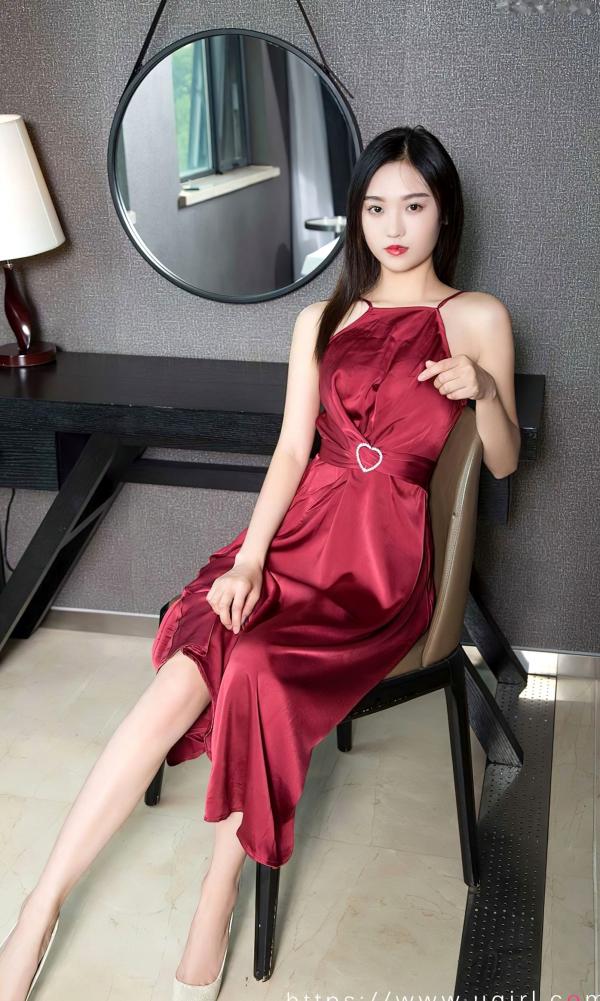    UGirlsApp尤果圈爱尤物-2839-倩倩-《平淡也温暖》-气质御女暗红色绸缎长裙私房美拍 (2024.05.01)第20张图片