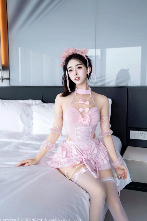    [XINGYAN星颜社] 2025.10.28 VOL.417 阮福福：卧室私房，粉色蕾丝诱惑甜心，极致妩媚[71P]第9张图片