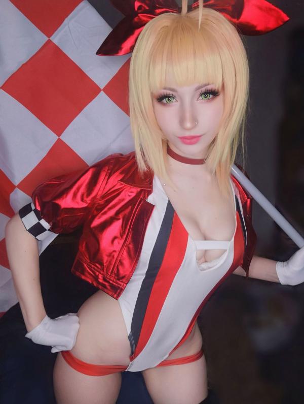    ShiroKitsune尼禄赛车女郎Cosplay私房照_Fate系列角色扮演性感魅力写真_极品诱惑与制服诱惑第1张图片