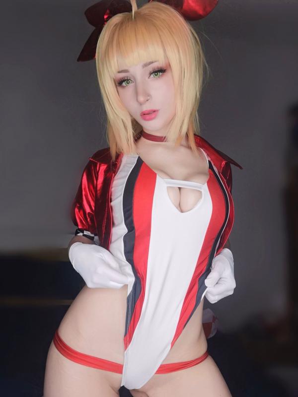    ShiroKitsune尼禄赛车女郎Cosplay私房照_Fate系列角色扮演性感魅力写真_极品诱惑与制服诱惑第5张图片