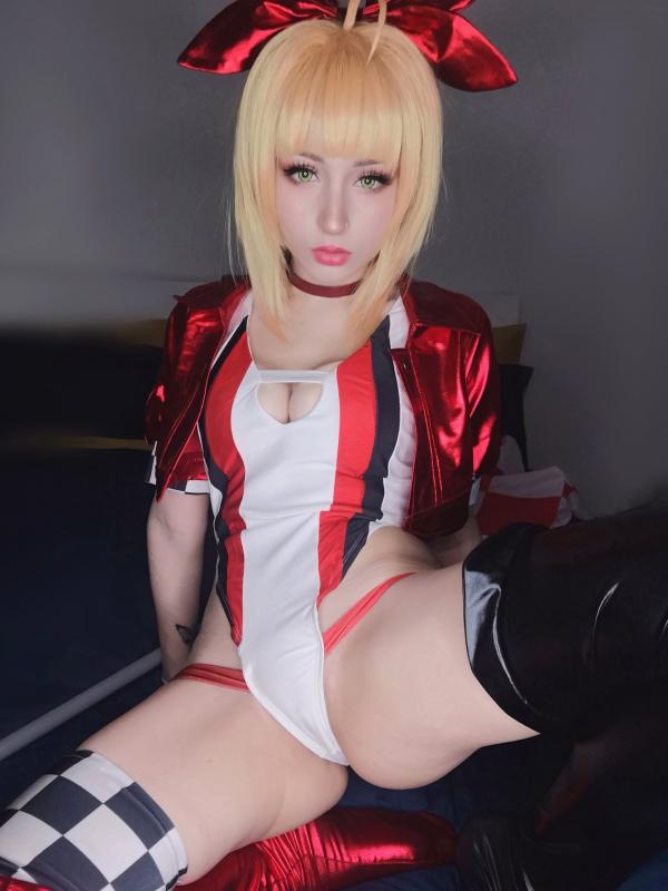    ShiroKitsune尼禄赛车女郎Cosplay私房照_Fate系列角色扮演性感魅力写真_极品诱惑与制服诱惑第9张图片