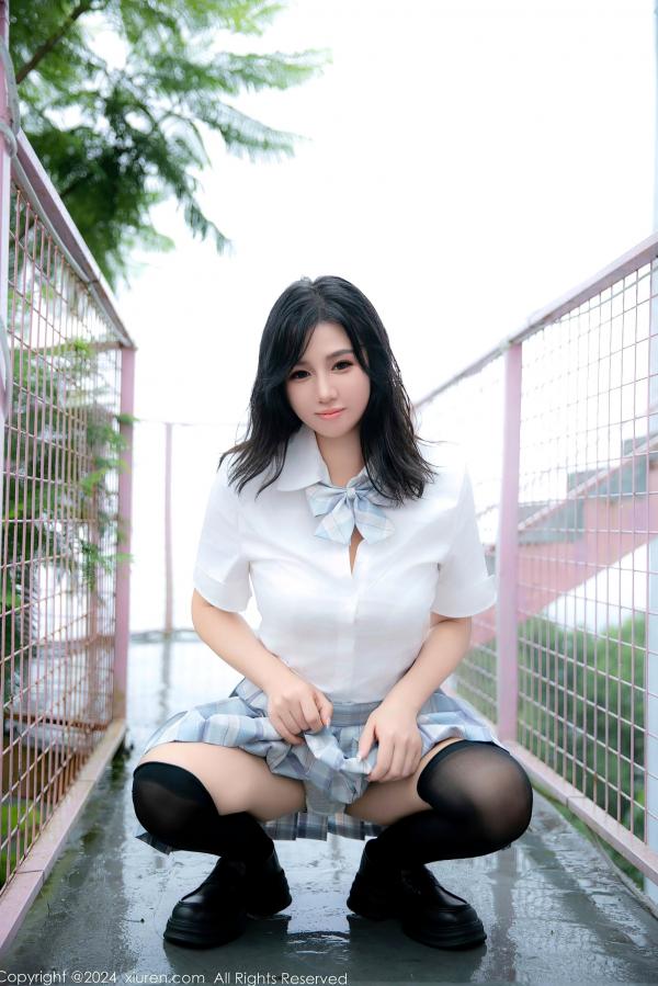    秀人网-8759-金小依-白色性感内衣私房写真，黑丝美腿极致诱惑，大尺度撩人风情-2024.06.26第12张图片