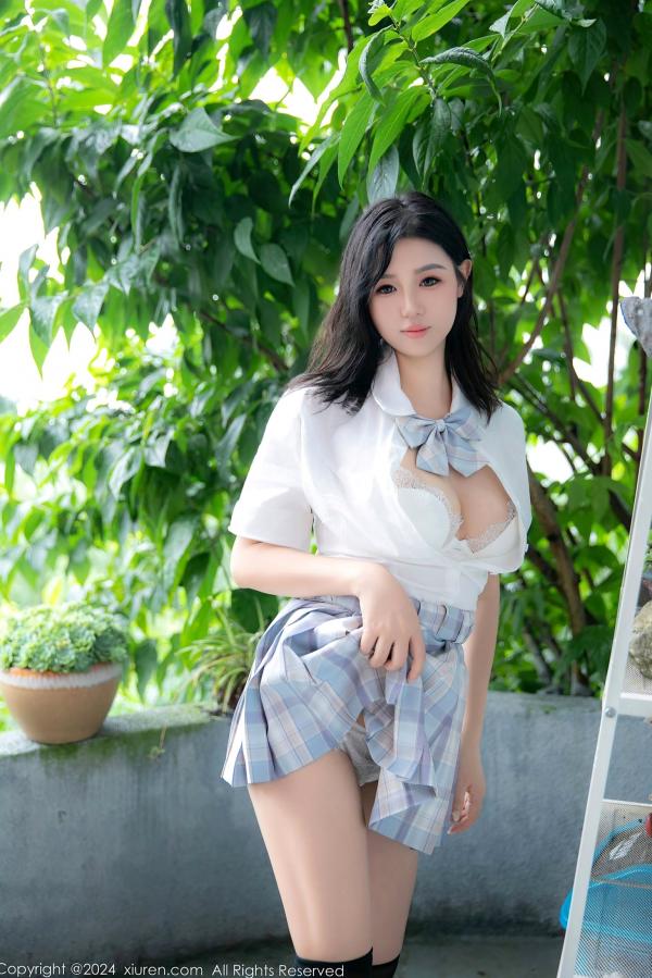    秀人网-8759-金小依-白色性感内衣私房写真，黑丝美腿极致诱惑，大尺度撩人风情-2024.06.26第16张图片