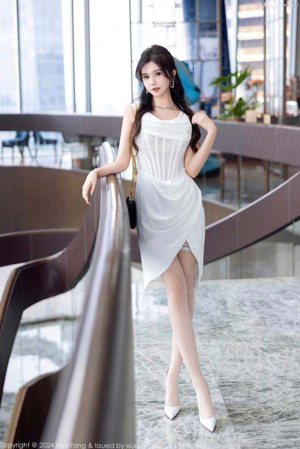    HuaYang花漾-612-绮里嘉ula-纯欲白色蕾丝内衣与丝袜诱惑-高颜值极品私房摄影-2024.10.12-无圣光大尺度第3张图片