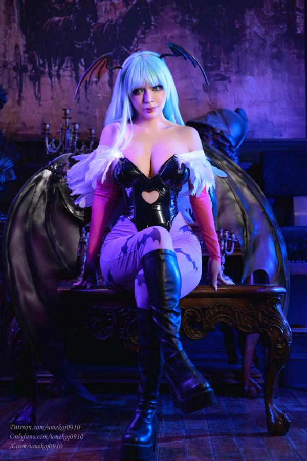    Umeko J 莫莉卡·安斯兰特cosplay写真，魅魔风格暗黑诱惑，极致性感绝美身材[93P]第5张图片