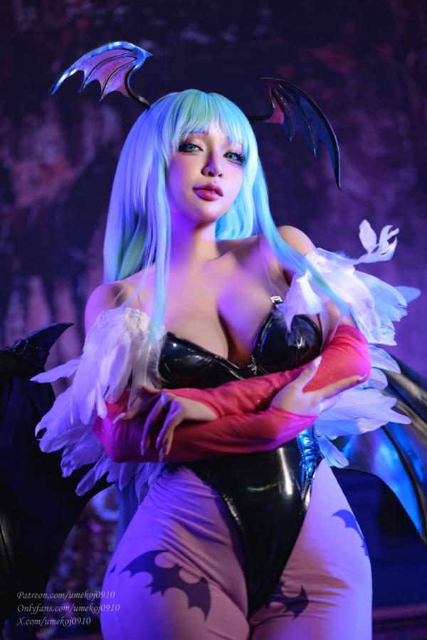    Umeko J 莫莉卡·安斯兰特cosplay写真，魅魔风格暗黑诱惑，极致性感绝美身材[93P]第33张图片