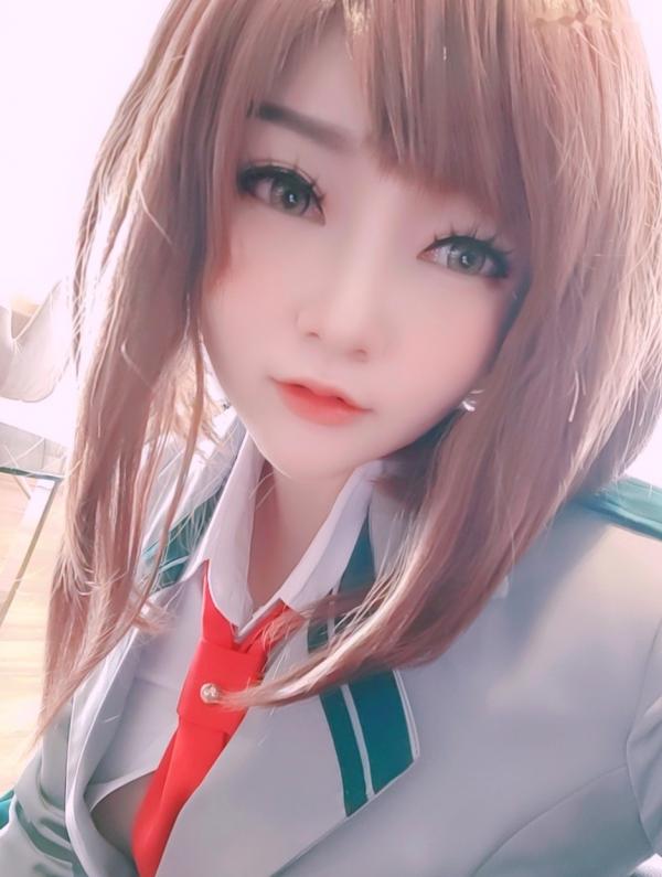    Potato-Godzilla-Ochako-Uraraka 校园风私房摄影 黑丝性感御茶子COS大尺度写真第26张图片