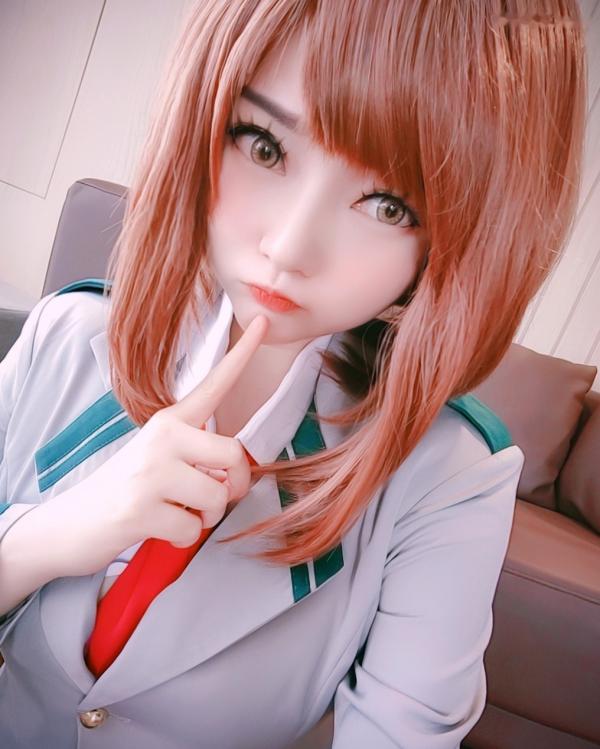    Potato-Godzilla-Ochako-Uraraka 校园风私房摄影 黑丝性感御茶子COS大尺度写真第30张图片