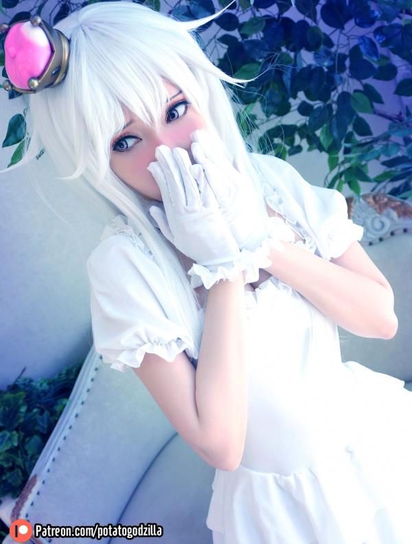    Potato-Godzilla-Boosette幽灵姬Cosplay，清纯甜美角色扮演，雪白制服诱惑，极致视觉盛宴第6张图片