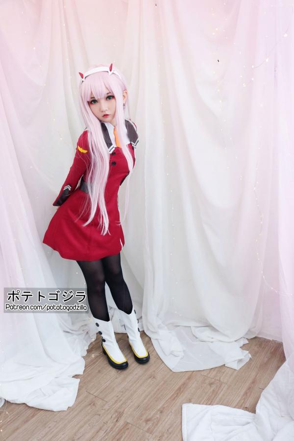    Potato-Godzilla-Zero-Two 动漫角色扮演COSPLAY写真，清纯制服美少女梦幻演绎第22张图片