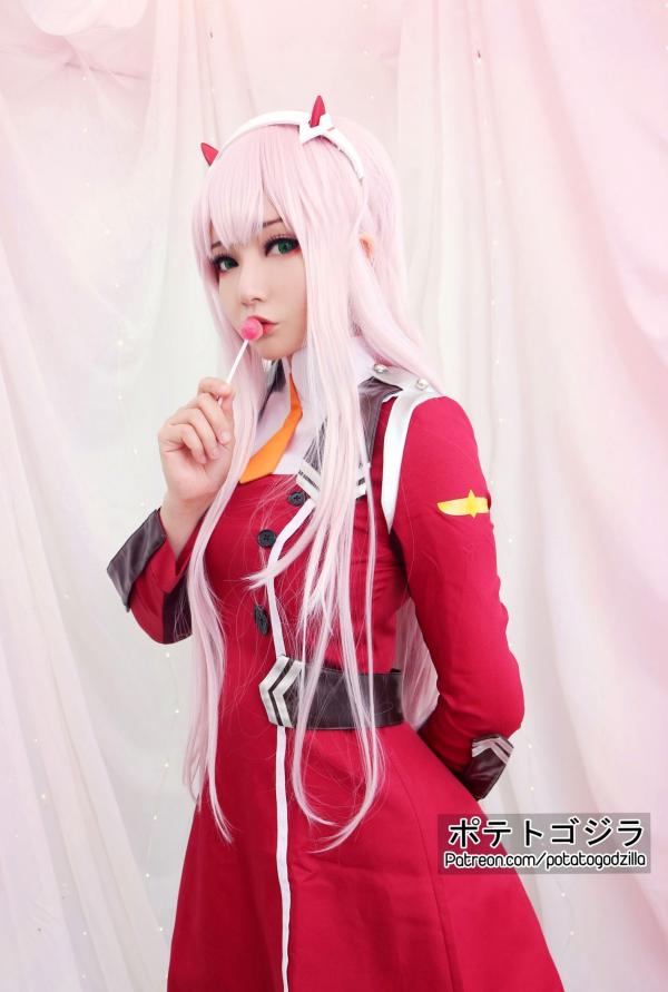    Potato-Godzilla-Zero-Two 动漫角色扮演COSPLAY写真，清纯制服美少女梦幻演绎第27张图片
