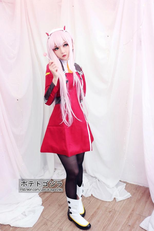    Potato-Godzilla-Zero-Two 动漫角色扮演COSPLAY写真，清纯制服美少女梦幻演绎第28张图片