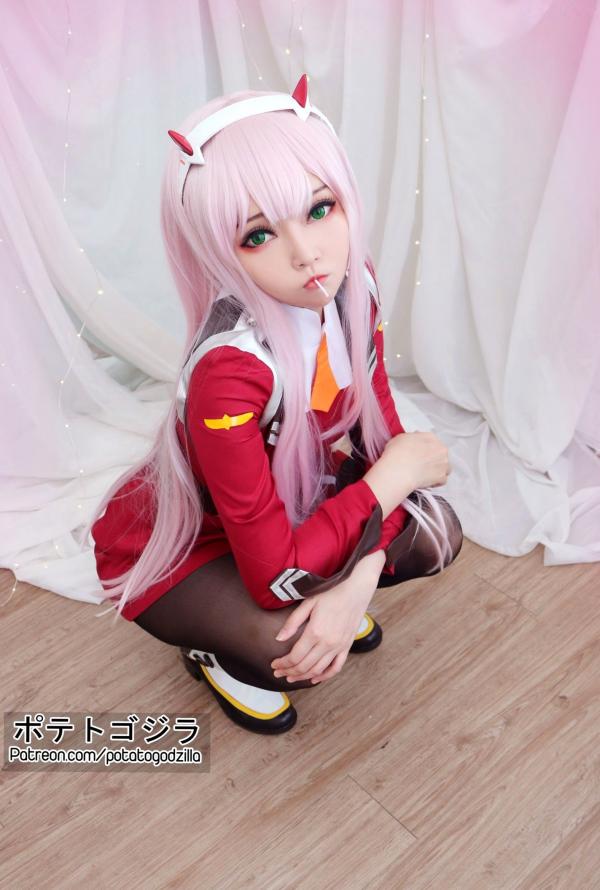    Potato-Godzilla-Zero-Two 动漫角色扮演COSPLAY写真，清纯制服美少女梦幻演绎第31张图片