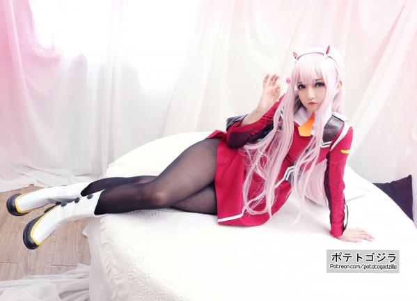    Potato-Godzilla-Zero-Two 动漫角色扮演COSPLAY写真，清纯制服美少女梦幻演绎第33张图片