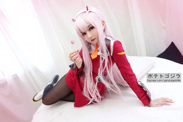    Potato-Godzilla-Zero-Two 动漫角色扮演COSPLAY写真，清纯制服美少女梦幻演绎第34张图片