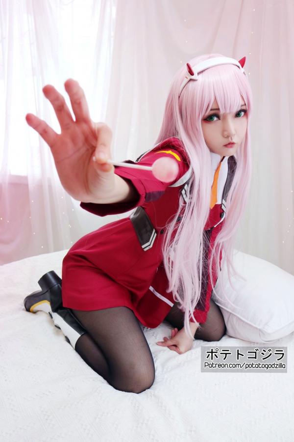   Potato-Godzilla-Zero-Two 动漫角色扮演COSPLAY写真，清纯制服美少女梦幻演绎第38张图片