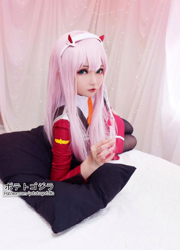    Potato-Godzilla-Zero-Two 动漫角色扮演COSPLAY写真，清纯制服美少女梦幻演绎第39张图片