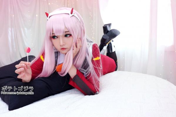    Potato-Godzilla-Zero-Two 动漫角色扮演COSPLAY写真，清纯制服美少女梦幻演绎第40张图片