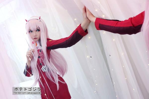    Potato-Godzilla-Zero-Two 动漫角色扮演COSPLAY写真，清纯制服美少女梦幻演绎第41张图片