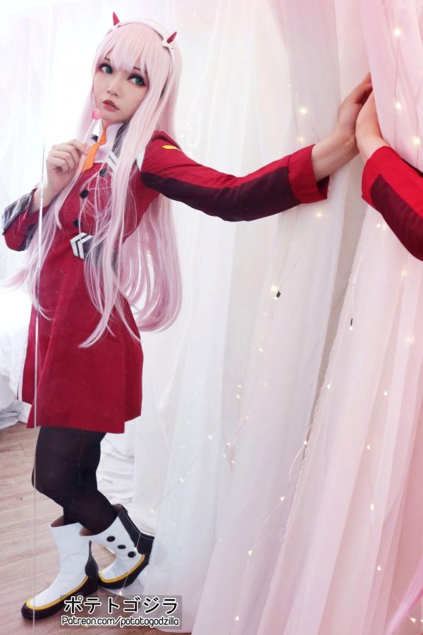    Potato-Godzilla-Zero-Two 动漫角色扮演COSPLAY写真，清纯制服美少女梦幻演绎第42张图片