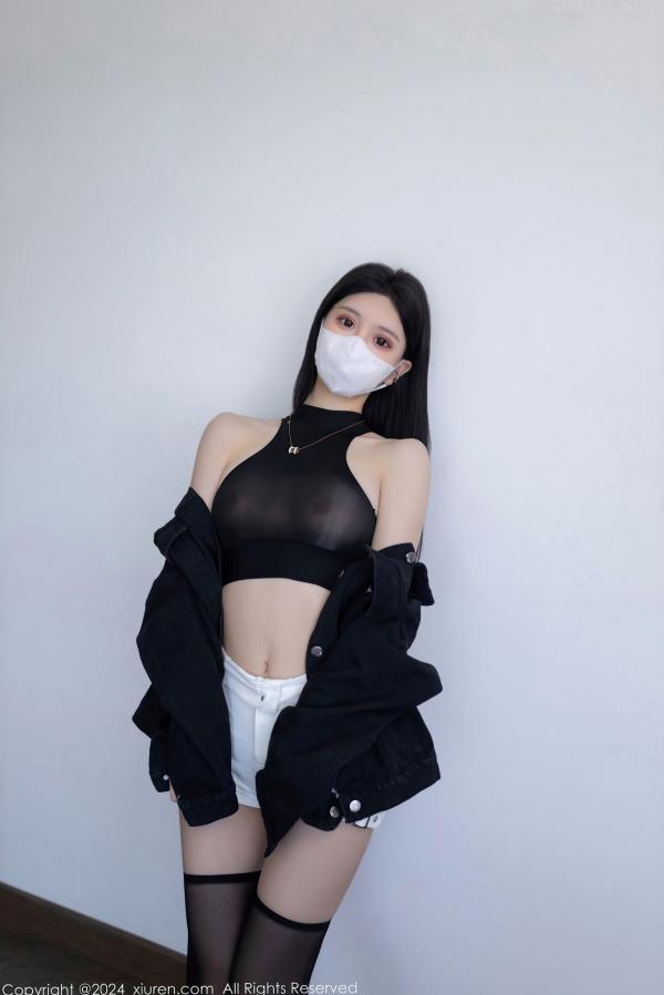    XiuRen秀人网-8636-幼幼：黑色轻透内衣室内私房写真，极致性感勾勒曼妙曲线，纯欲魅力尽显第9张图片