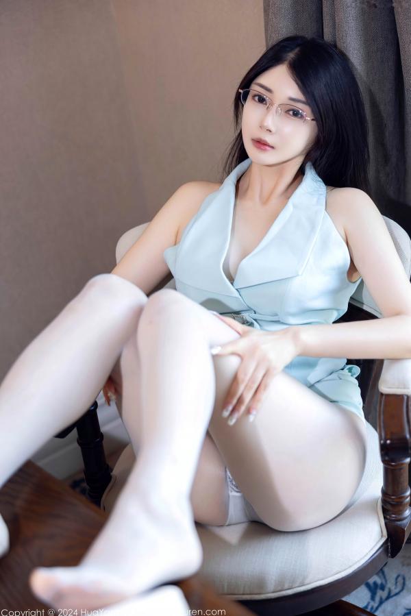    花漾 HuaYang-608-凯竹Quinn-眼镜娘室内私房白蕾丝内衣大尺度写真-2024.09.19第32张图片