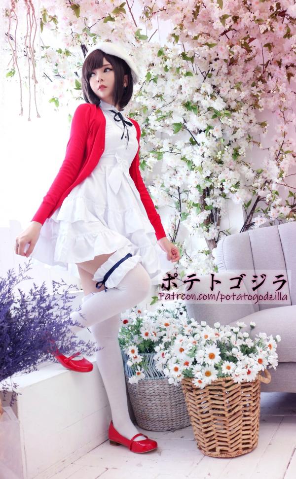    Potato-Godzilla 加藤惠Cosplay：樱花少女路人女主角色扮演，清纯萌系二次元诱惑写真第2张图片