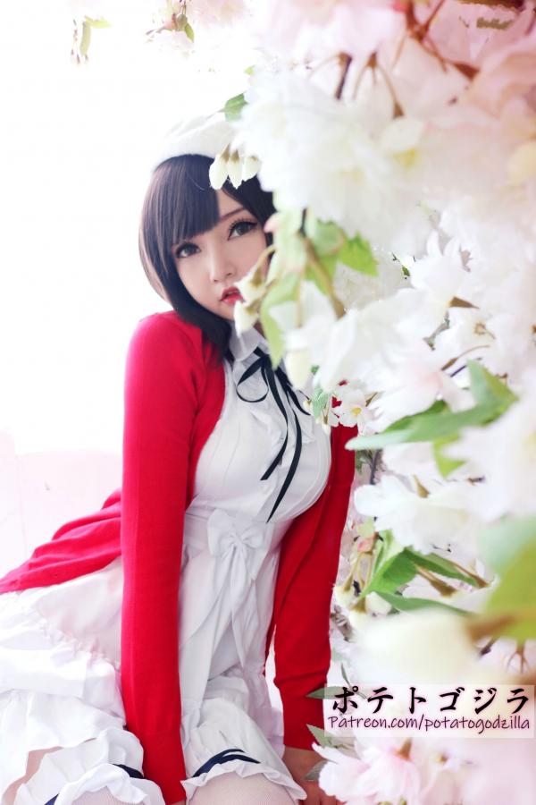    Potato-Godzilla 加藤惠Cosplay：樱花少女路人女主角色扮演，清纯萌系二次元诱惑写真第5张图片