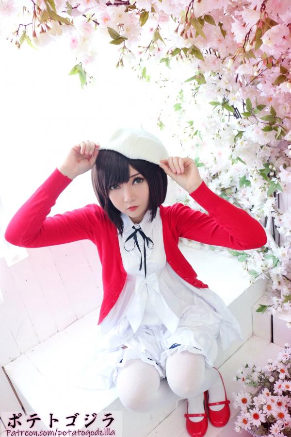    Potato-Godzilla 加藤惠Cosplay：樱花少女路人女主角色扮演，清纯萌系二次元诱惑写真第8张图片