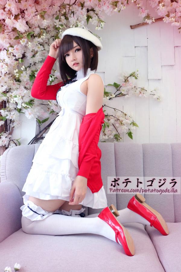    Potato-Godzilla 加藤惠Cosplay：樱花少女路人女主角色扮演，清纯萌系二次元诱惑写真第10张图片
