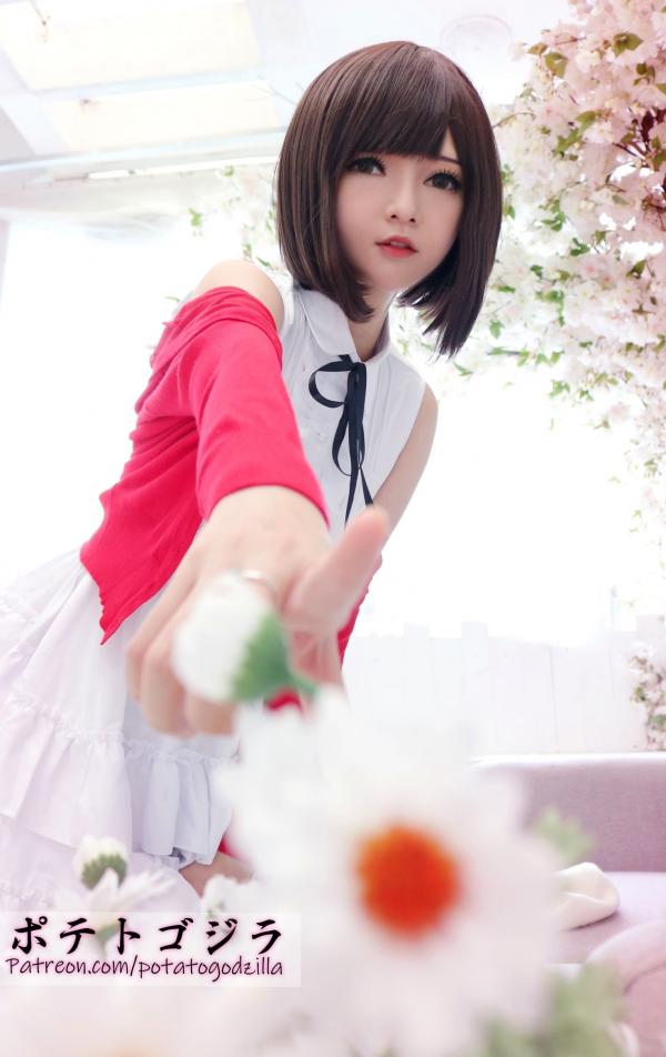    Potato-Godzilla 加藤惠Cosplay：樱花少女路人女主角色扮演，清纯萌系二次元诱惑写真第15张图片