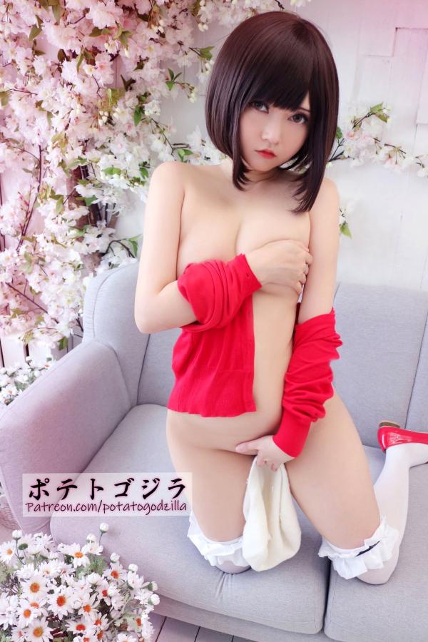    Potato-Godzilla 加藤惠Cosplay：樱花少女路人女主角色扮演，清纯萌系二次元诱惑写真第29张图片