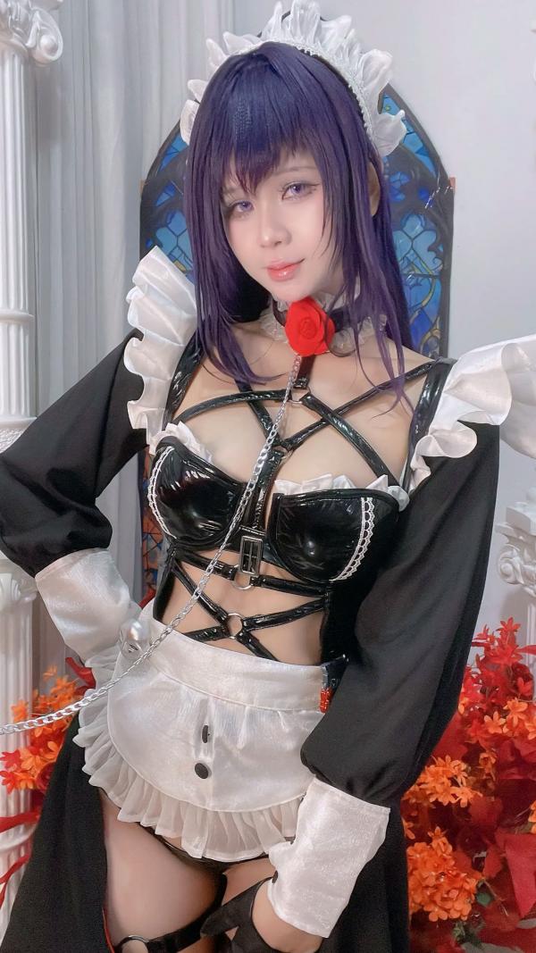    Pyon - 妮姬美哈拉Cosplay，极致性感皮衣女仆装，梦幻联动大尺度私房写真 [66P]第48张图片