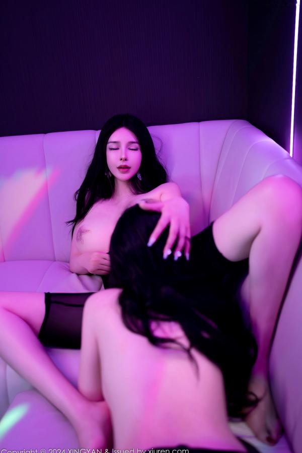    XingYan星颜社-潘思沁、李丽莎KTV私房大尺度，性感内衣制服诱惑，无圣光极致身材姐妹花写真第65张图片