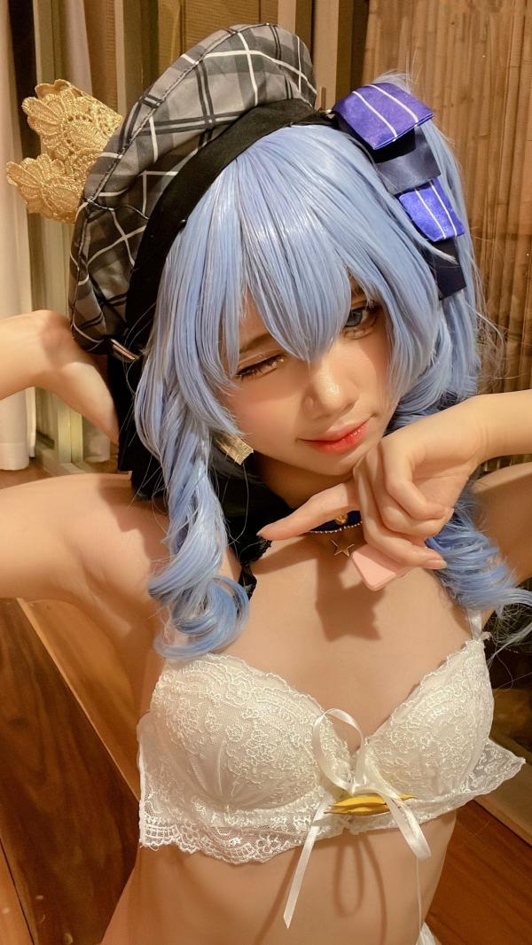    PoppaChan-8月-Suisei：蓝色双马尾cosplay私房，麦克风互动大尺度写真第46张图片
