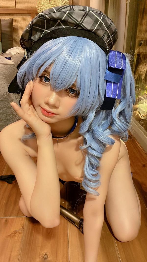    PoppaChan-8月-Suisei：蓝色双马尾cosplay私房，麦克风互动大尺度写真第63张图片