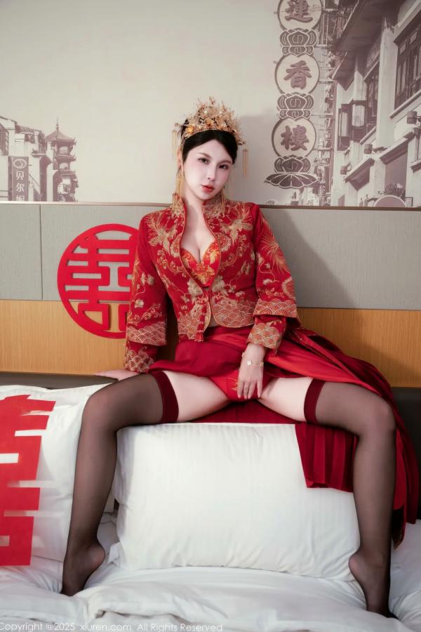    [XiuRen] 秀人 2025.10.14 No.10865 小蛮妖Yummy 新中式婚房红色嫁衣诱惑 私房性感大尺度第32张图片