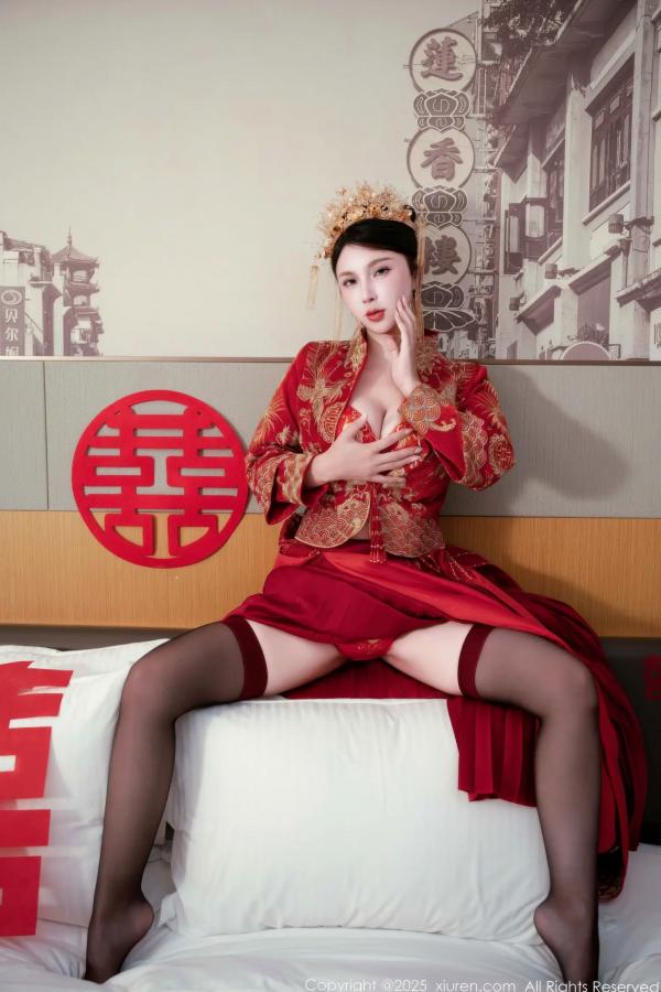    [XiuRen] 秀人 2025.10.14 No.10865 小蛮妖Yummy 新中式婚房红色嫁衣诱惑 私房性感大尺度第34张图片