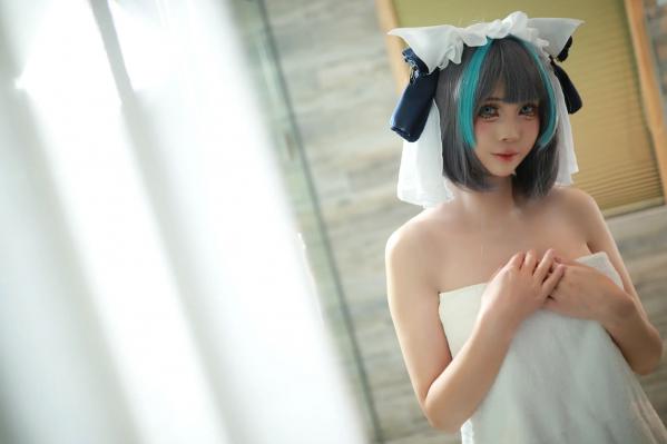    上杉绘梨落 - 柴郡女仆Cos浴室私房写真，极致湿身诱惑 [24P]第7张图片