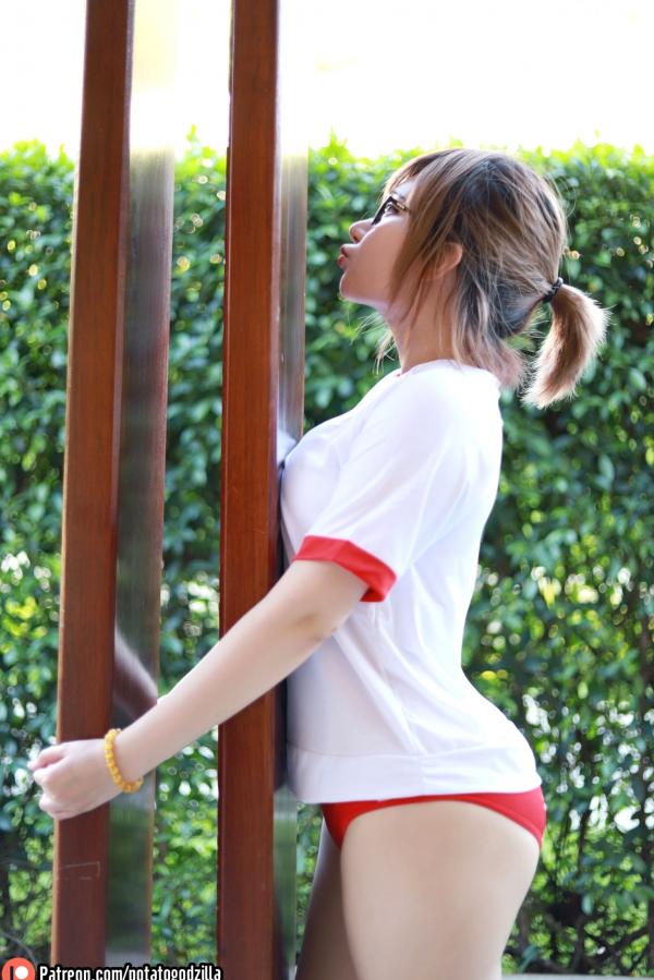    Potato-Godzilla-Gym-Uniform 日式复古运动服校服美少女户外清纯私房写真第24张图片