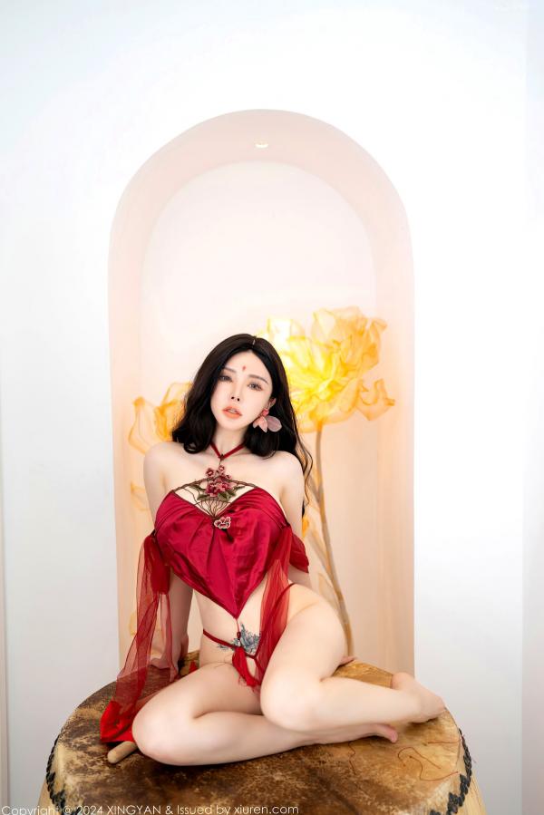    XingYan星颜社-270-潘思沁-红肚兜珍珠内裤爆乳-2024.09.13第15张图片