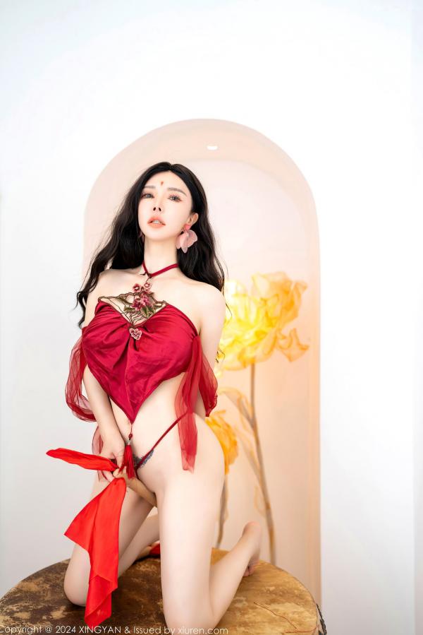    XingYan星颜社-270-潘思沁-红肚兜珍珠内裤爆乳-2024.09.13第19张图片