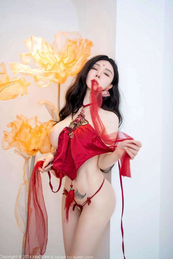    XingYan星颜社-270-潘思沁-红肚兜珍珠内裤爆乳-2024.09.13第51张图片
