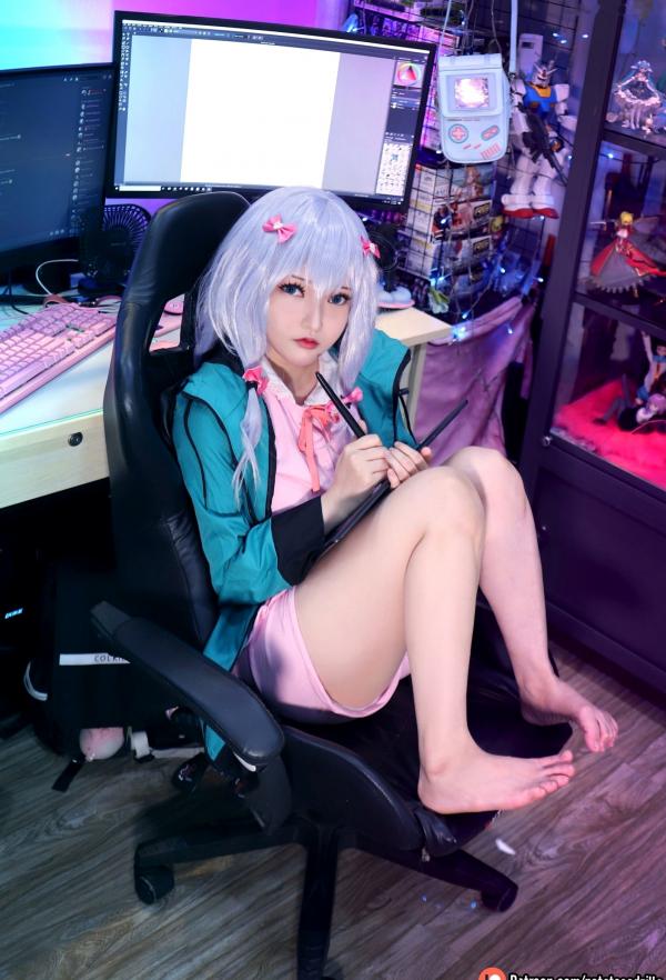    Potato-Godzilla-Sagiri 二次元萌妹宅系游戏房Cosplay私房照第3张图片